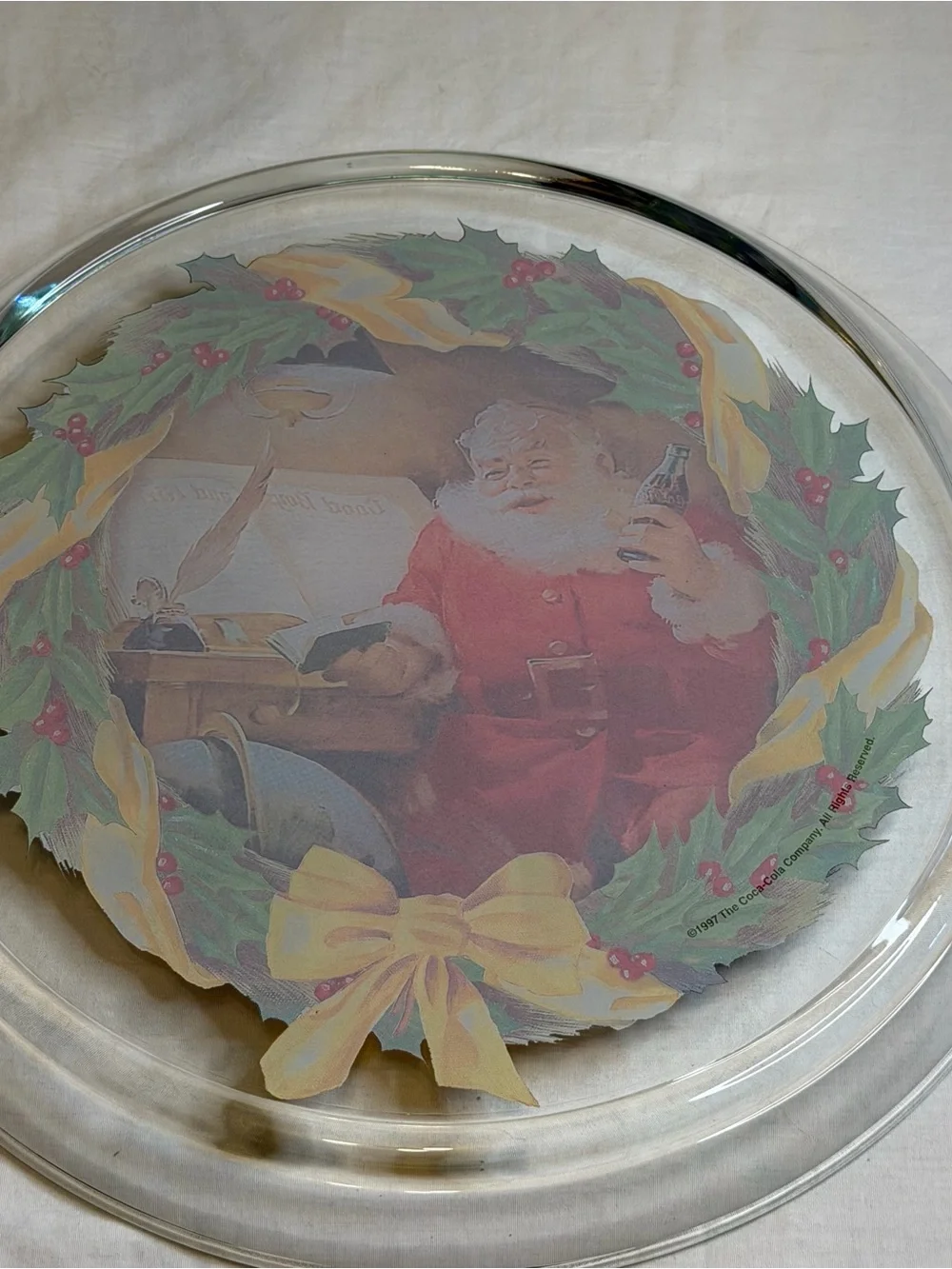 1997 Coca-Cola Santa Platter 13